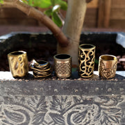 Bronze dreadlock bead set