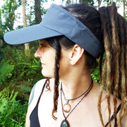 Grey mesh visor for dreadlocks sporty