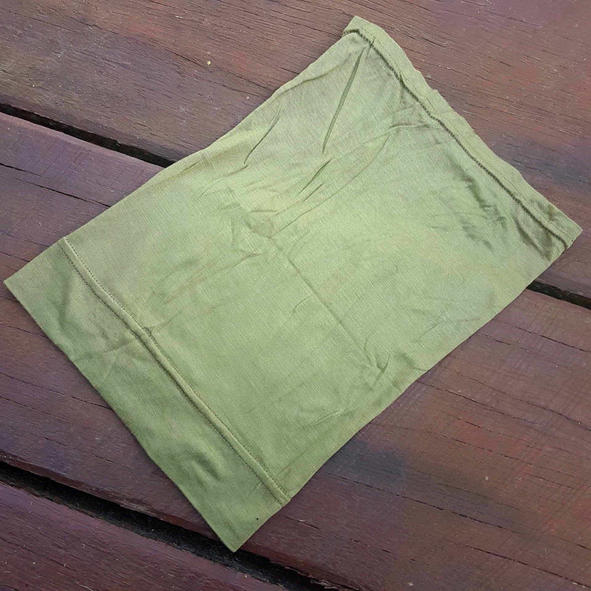 Cotton dreadlock tube headband_olive green