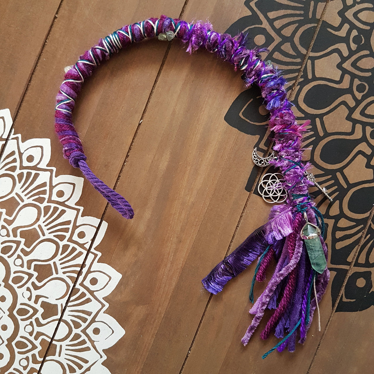 Purple Dread Wrap with Fluorite | 38cm