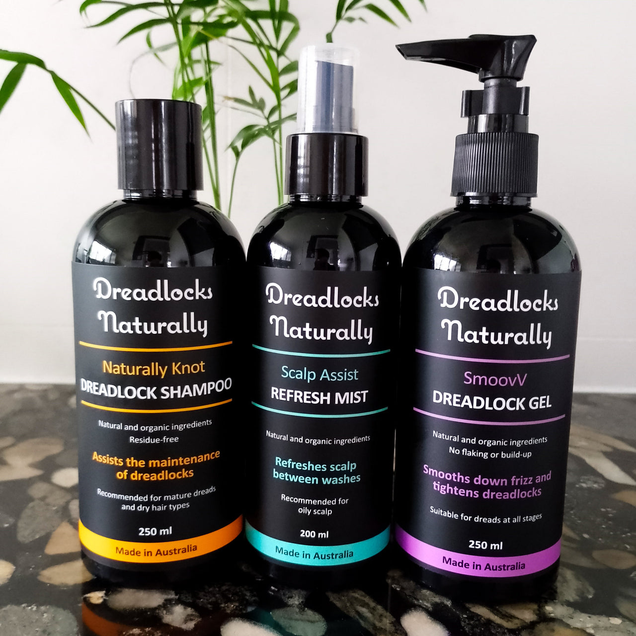 Synthetic braid in dreadlock care pack