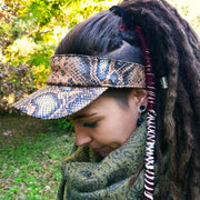 Snakeskin print visor