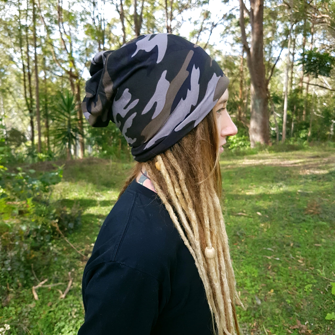 Camo Beanie with Fleece