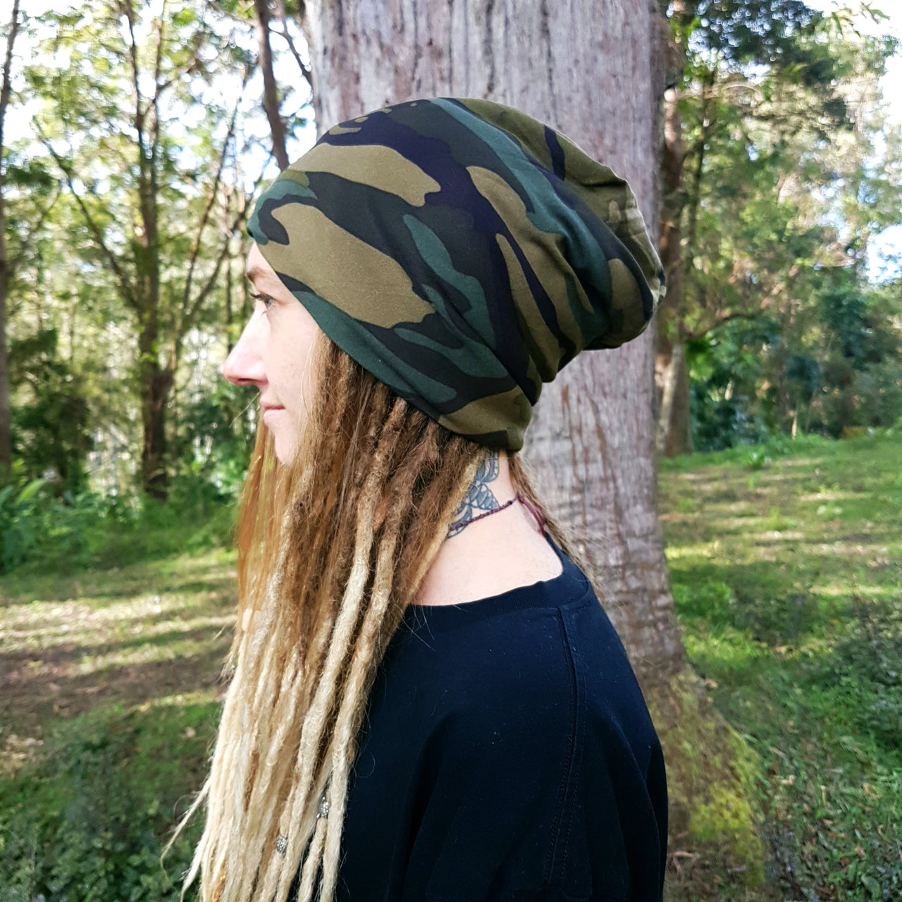 Camo Beanie with Fleece