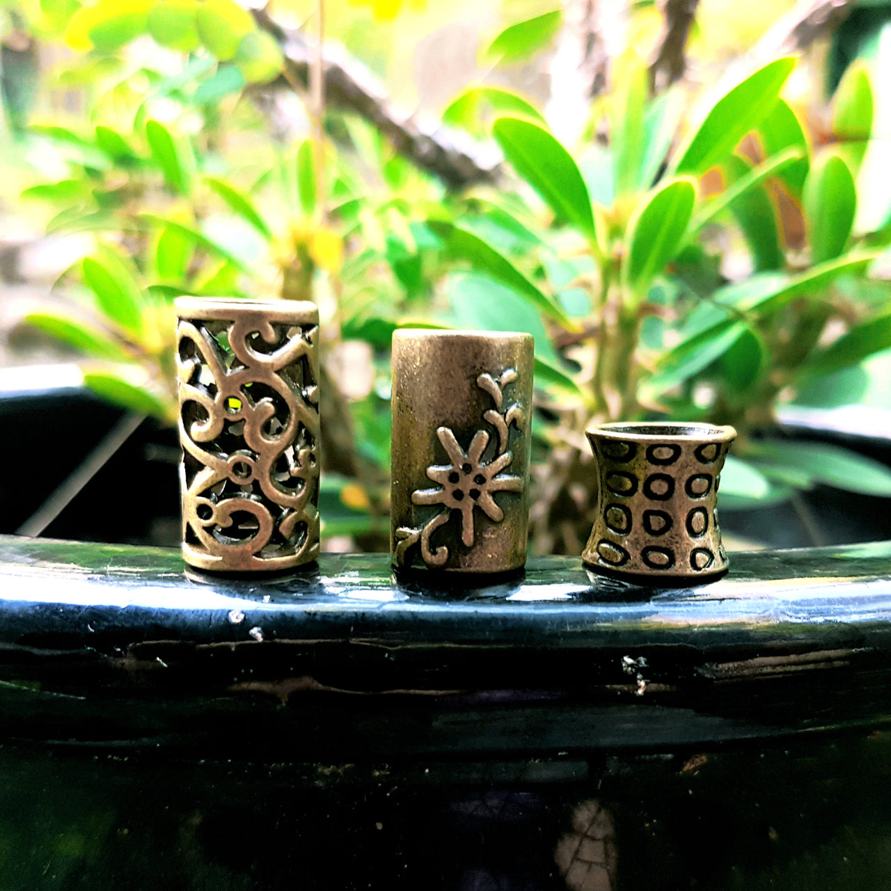 bronze dread beads