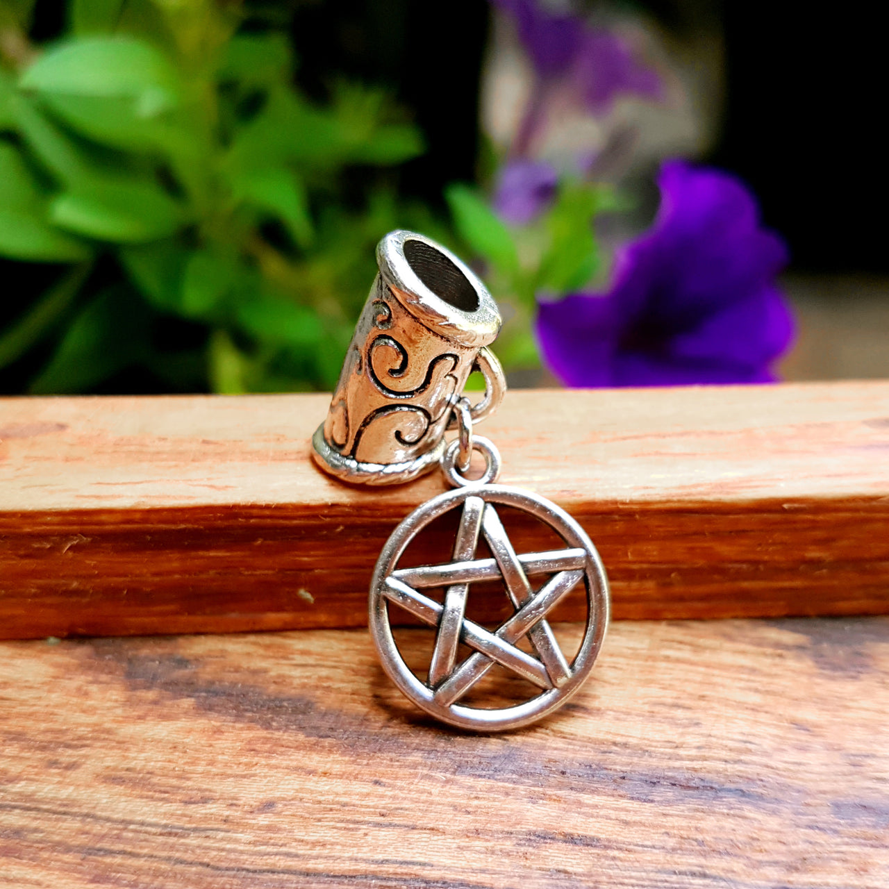 pentagram dread bead