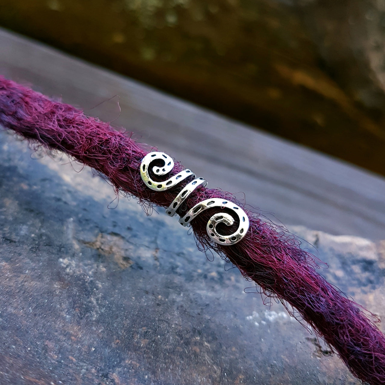 Swirly Dread Spiral | Silver or Gold | 7mm hole