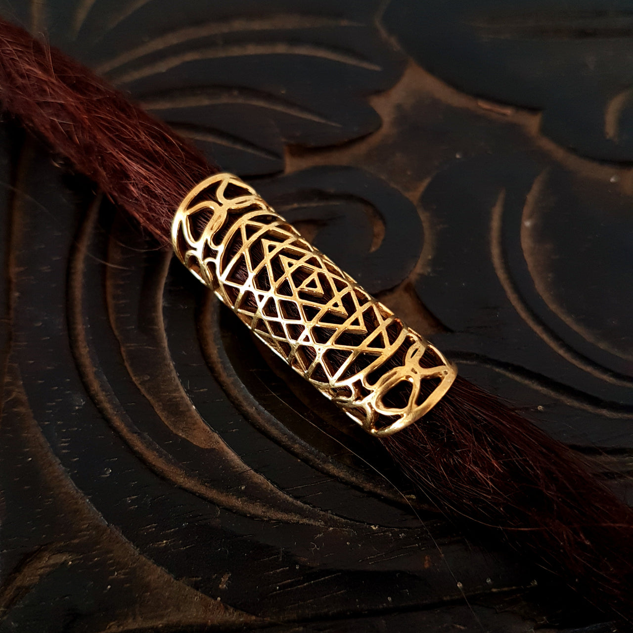 Sri Yantra Mandala Dread Cuff | 12mm hole