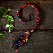 Black orange dread wrap