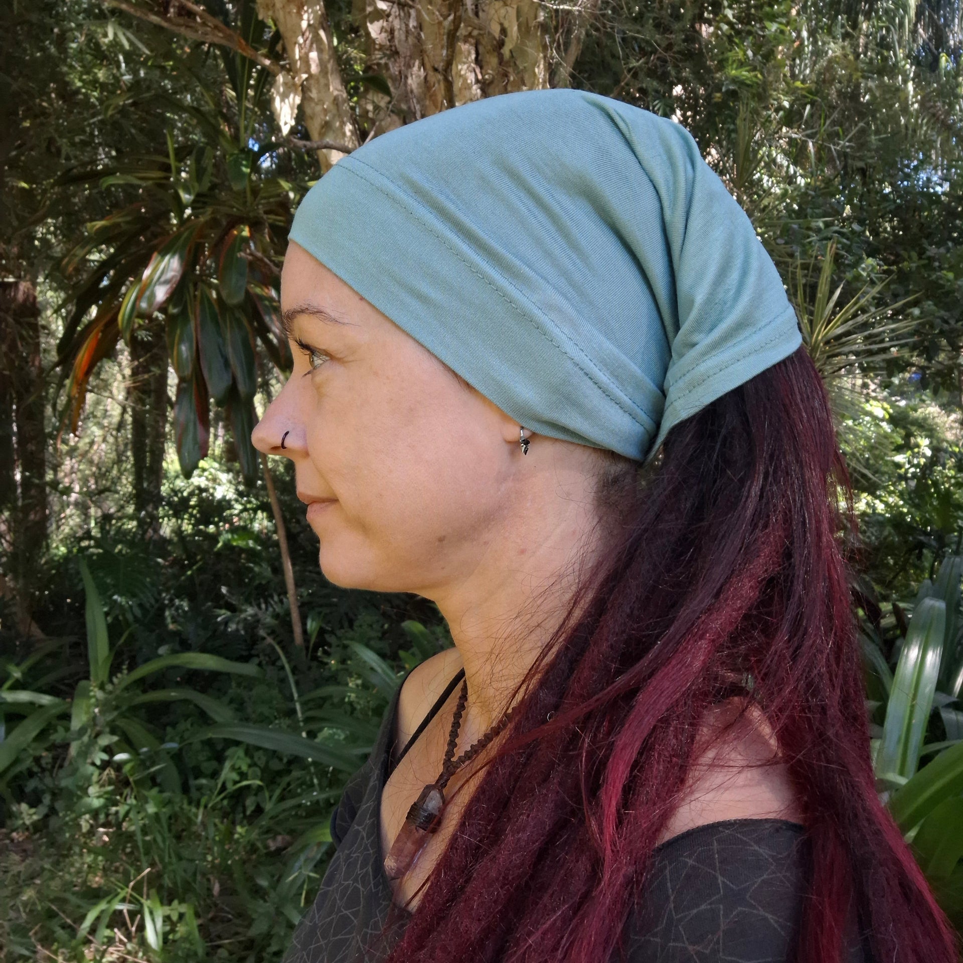 Blue tube headband