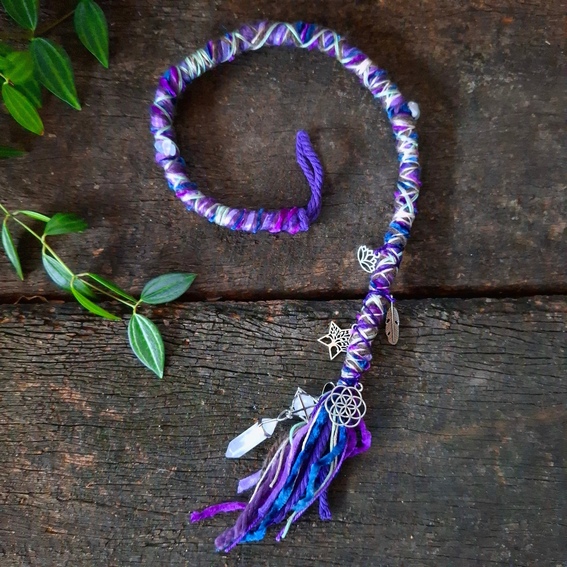 Purple dread wrap
