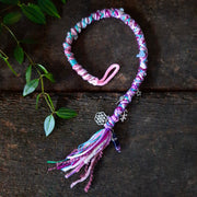 Pink dread wrap with crystals