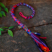 Purple red dread wrap