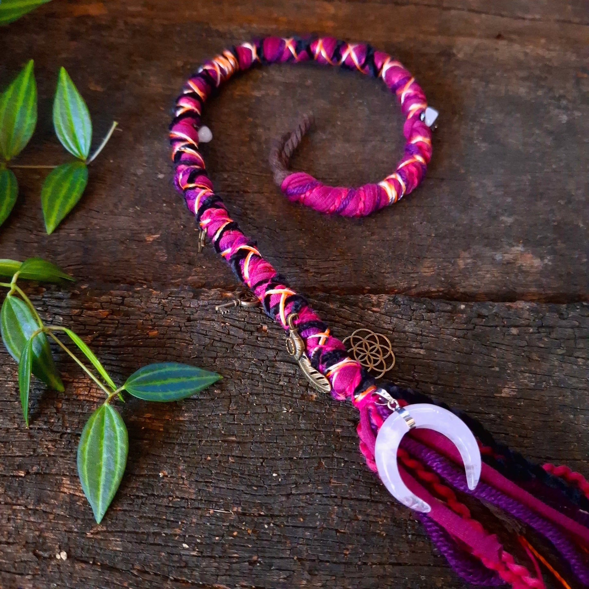 Raspberry dreadlock wrap