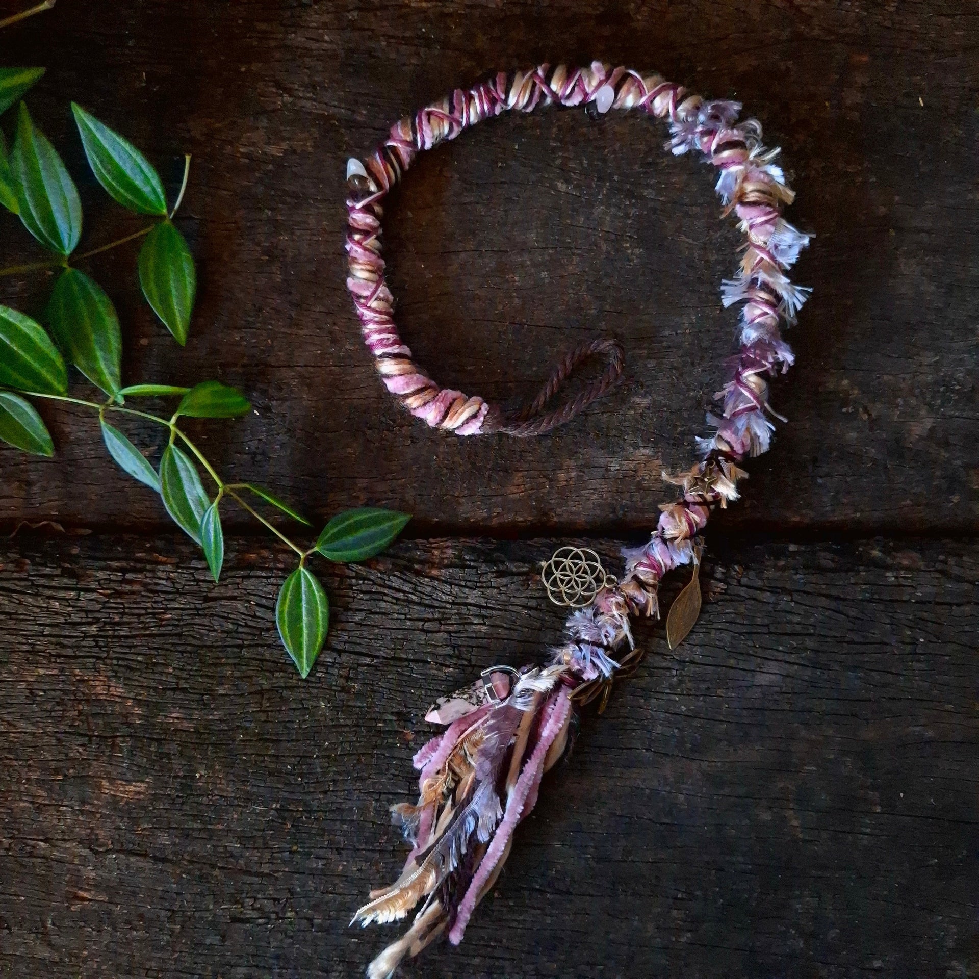Dusty rose dread wrap
