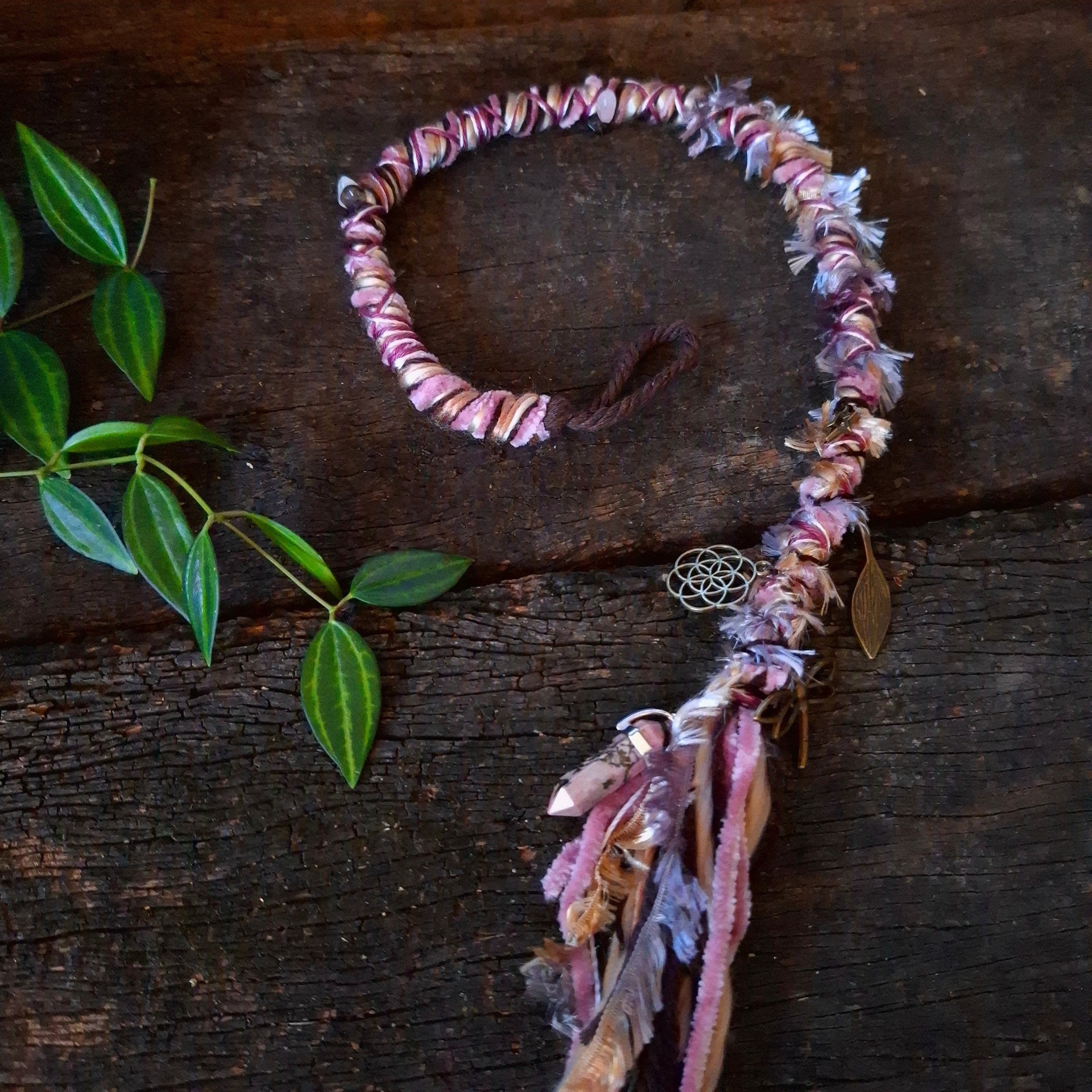 Rose pink dread wrap