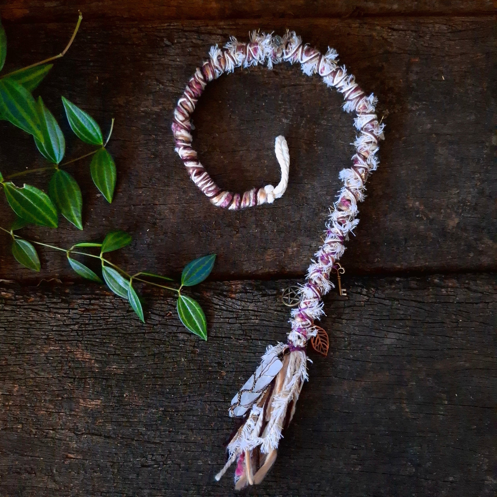 Cream dreadlock wrap
