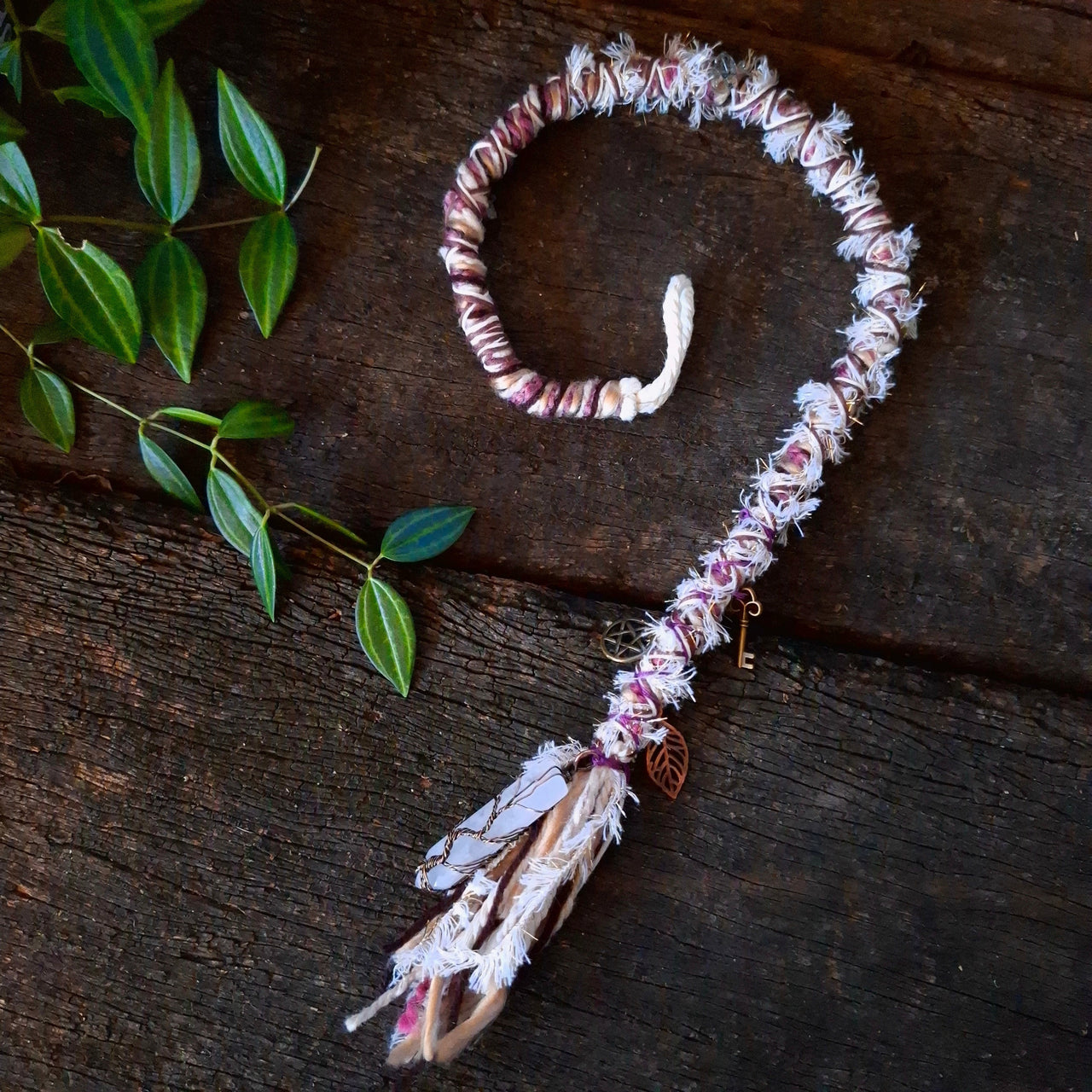 Cream dread wrap