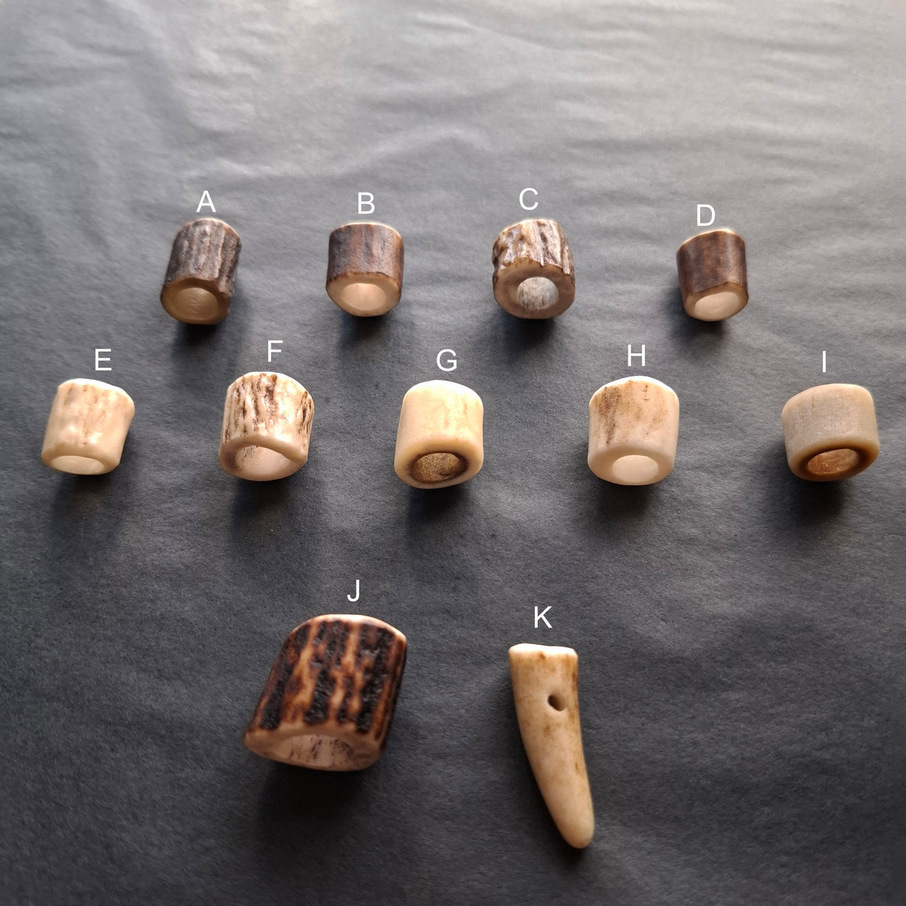Antler dreadlock beads