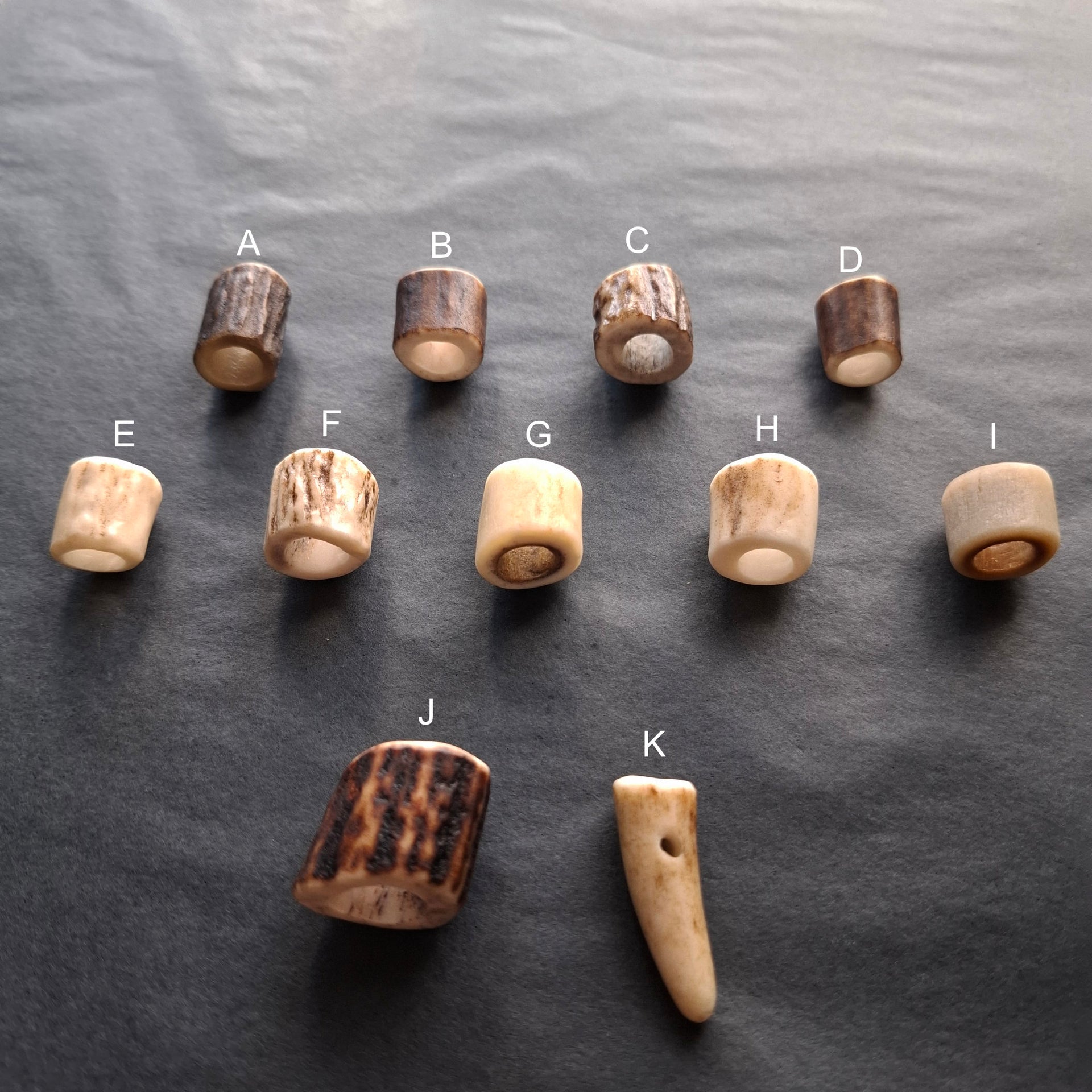 Antler dreadlock beads