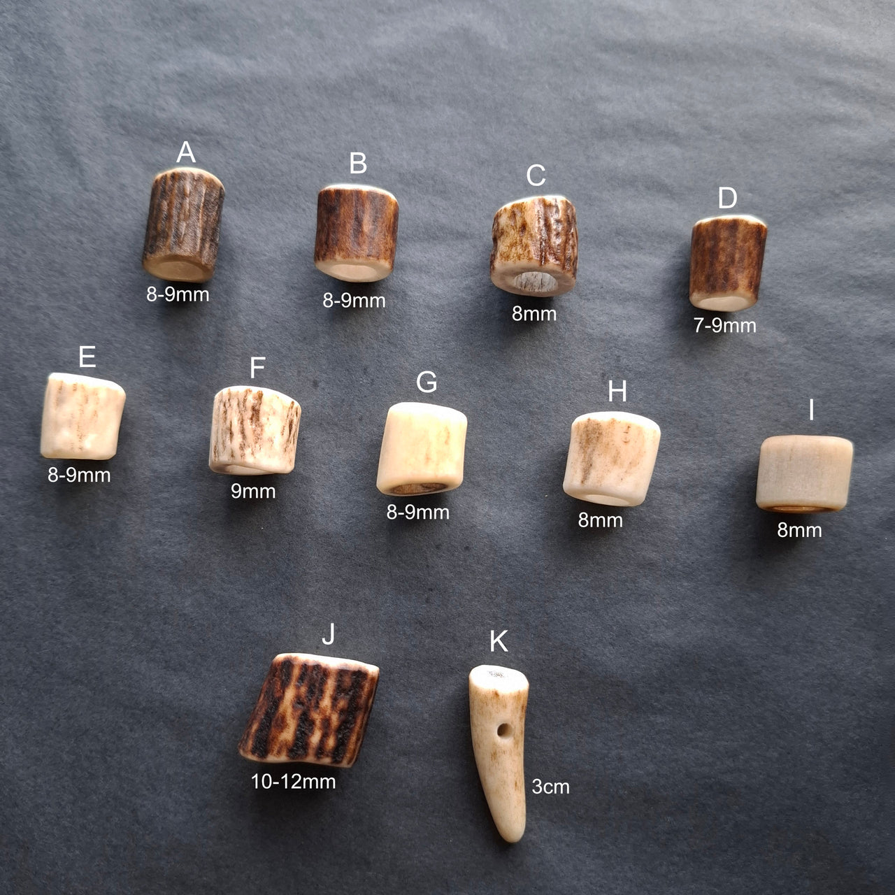 Antler dreadlock beads