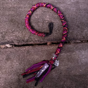 Berry dread wrap with amethyst