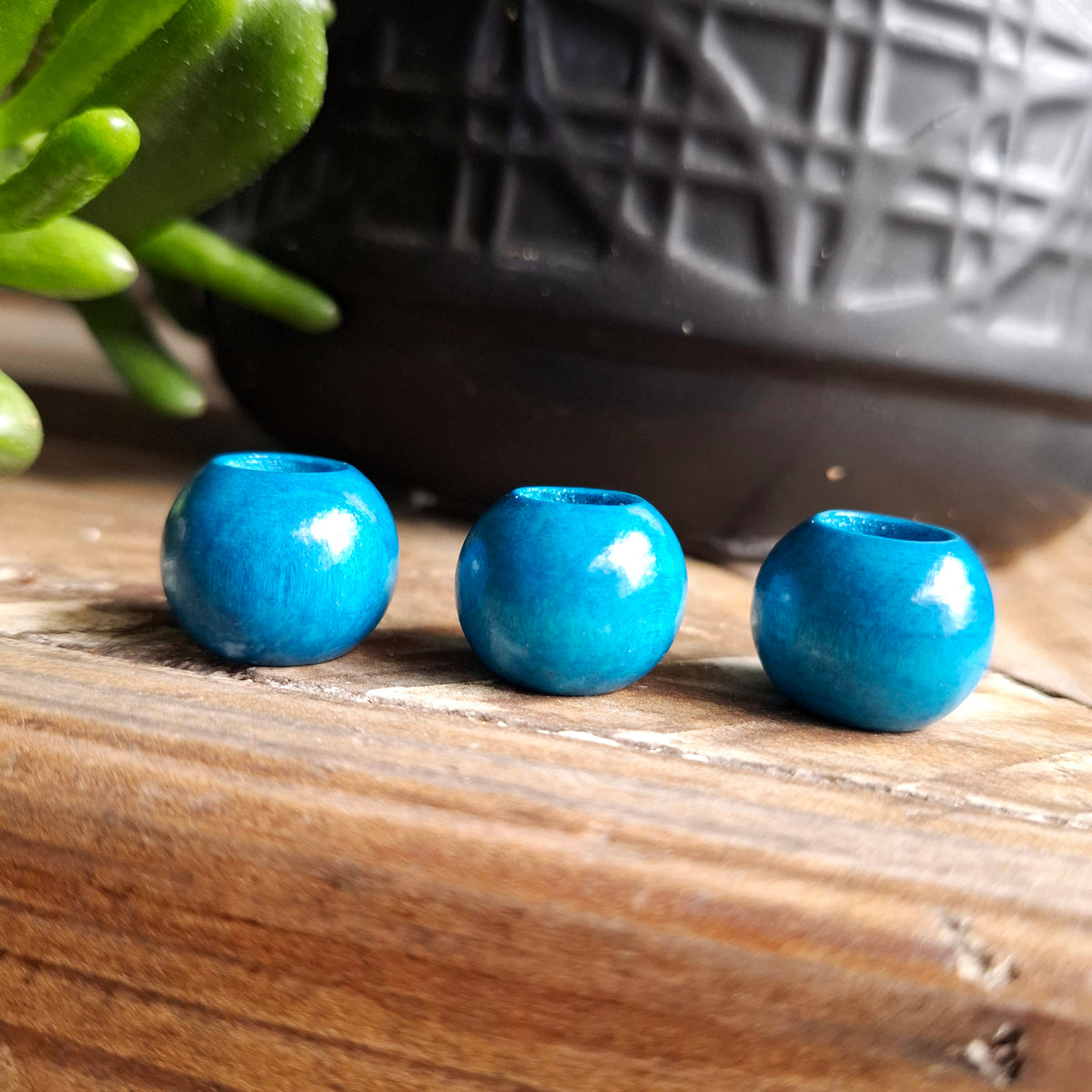 Blue dread beads
