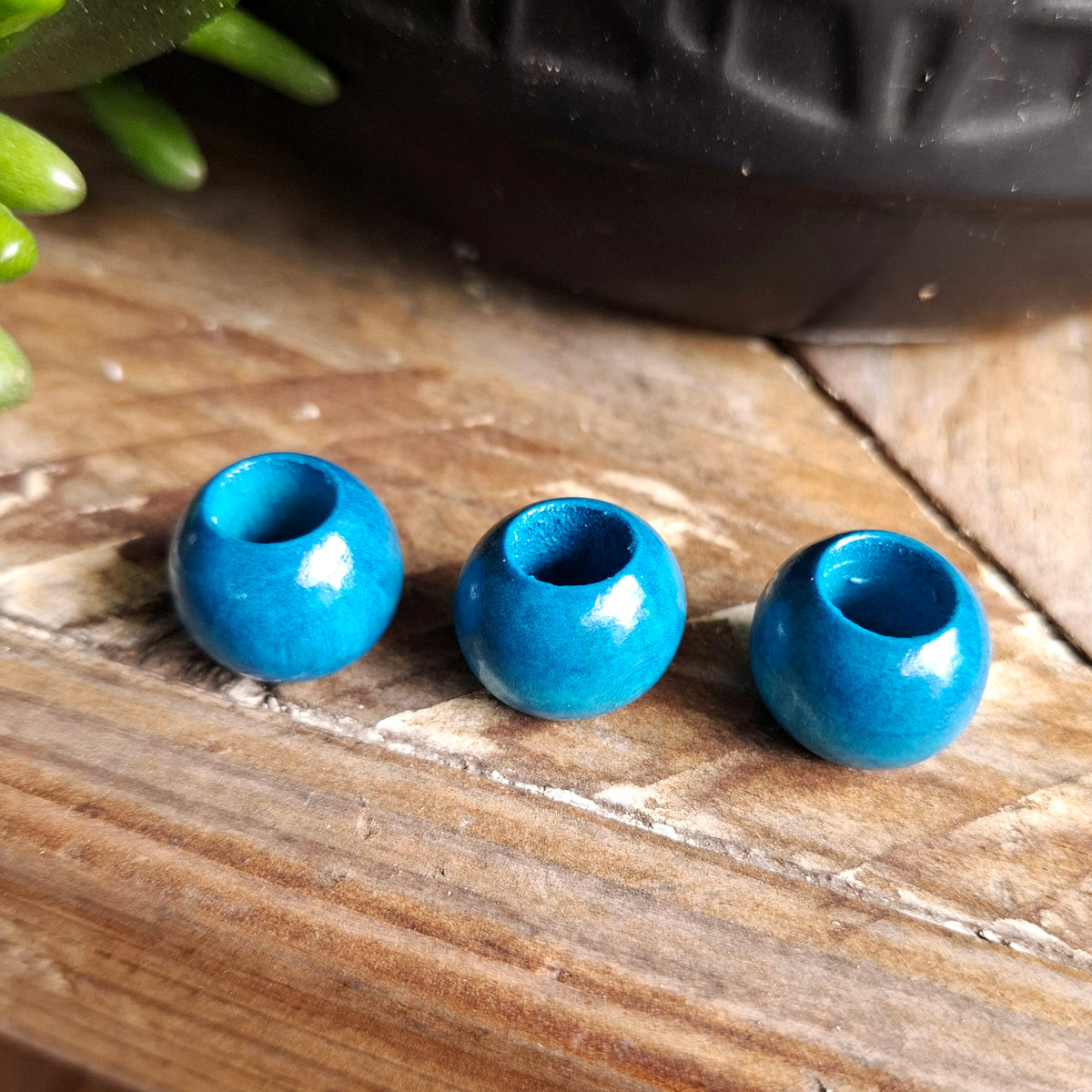 Blue dread beads