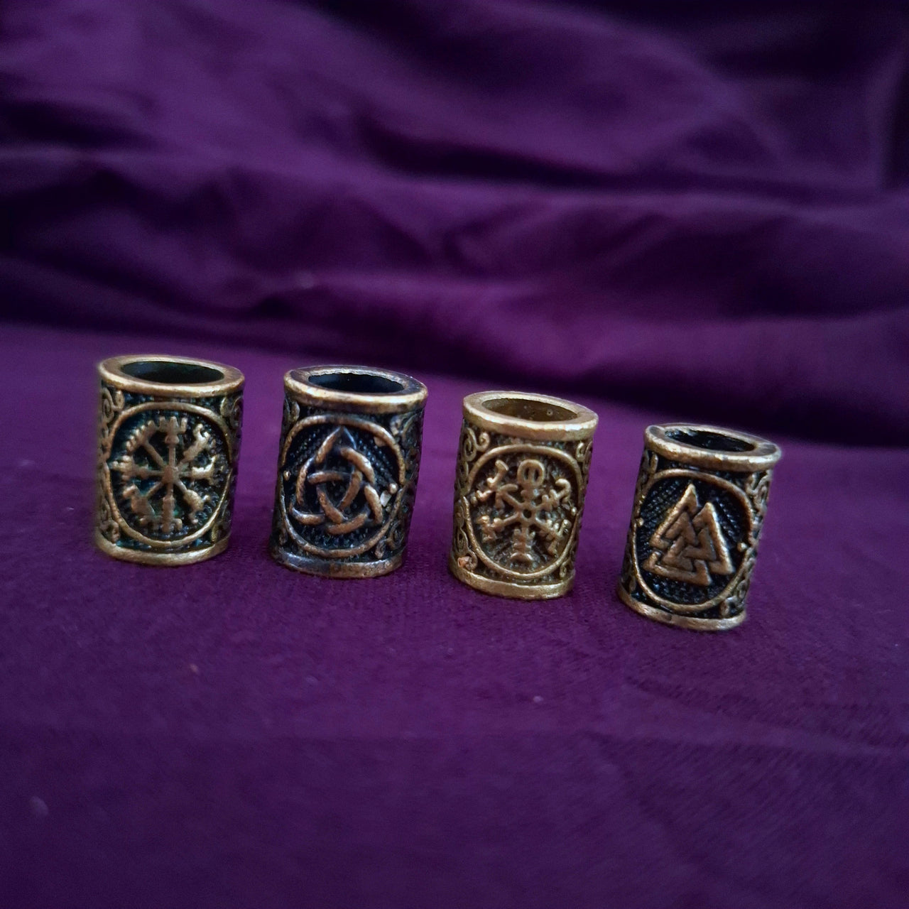 Viking Dread Beads Set | Silver or Bronze | 7-8mm hole