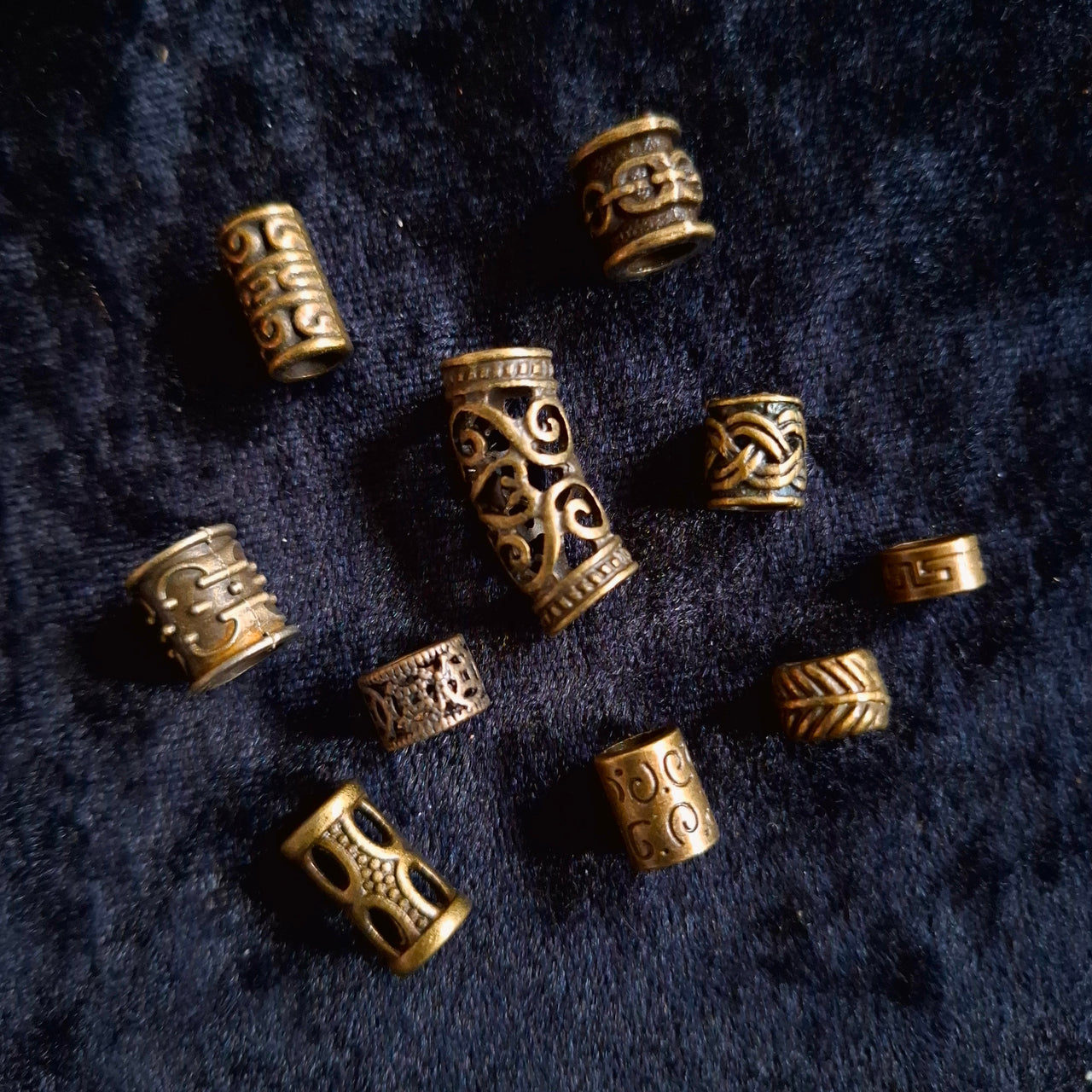 Bronze dreadlock beads