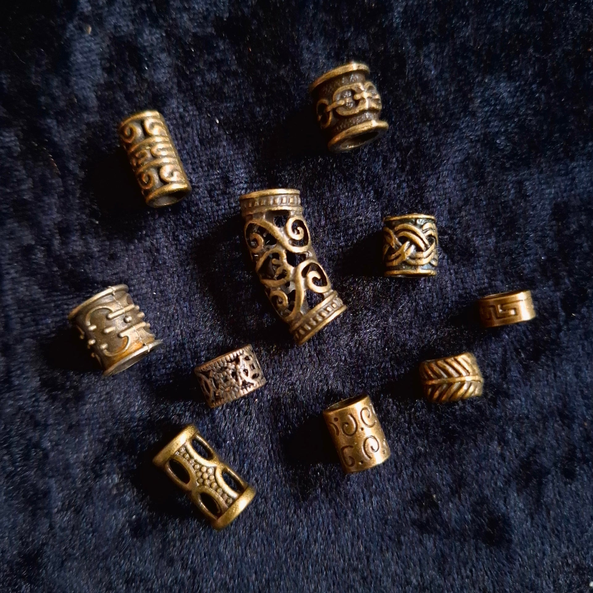 Bronze dreadlock beads