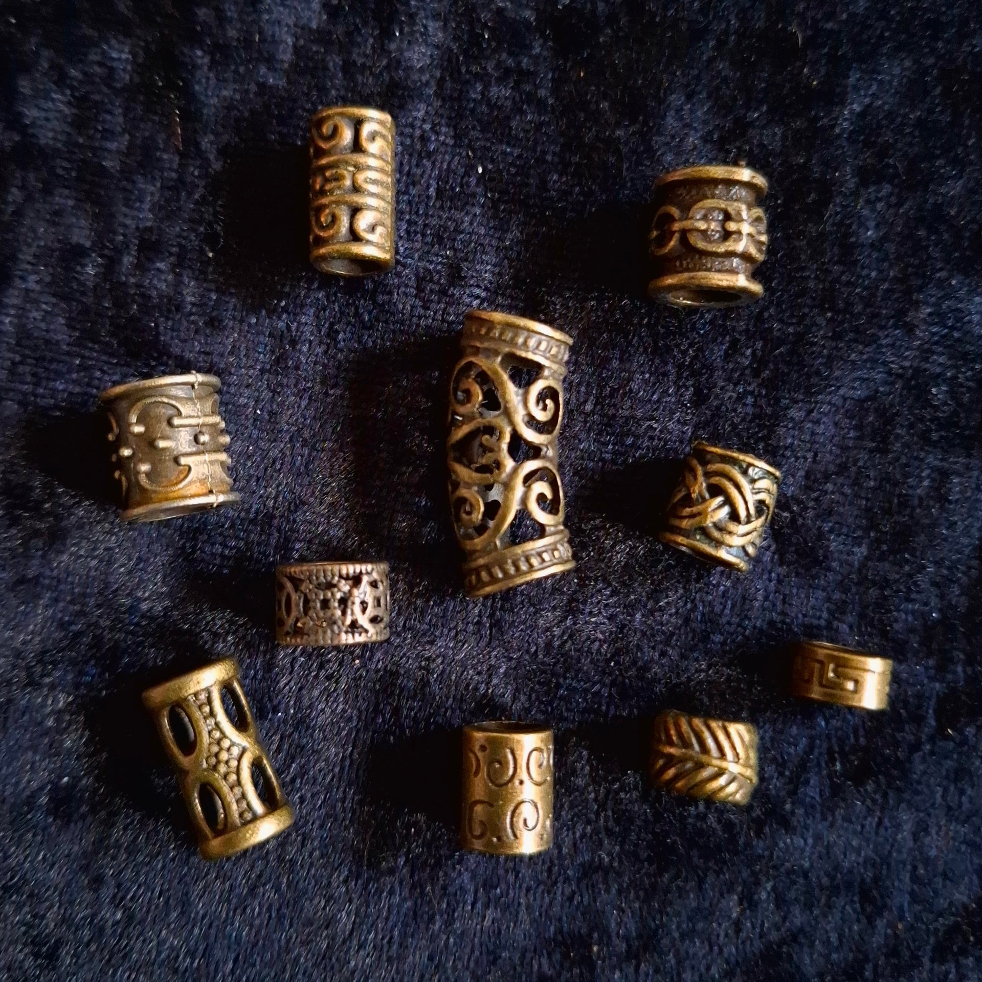Bronze dreadlock beads