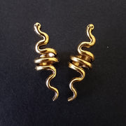 gold dreadlock snake spiral beads