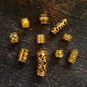 Gold dreadlock beads