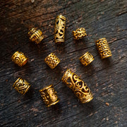Gold dreadlock beads