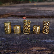 Gold dreadlock bead set