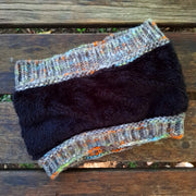 Grey knitted headband fleece lining