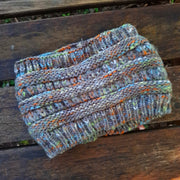 Grey knitted headband