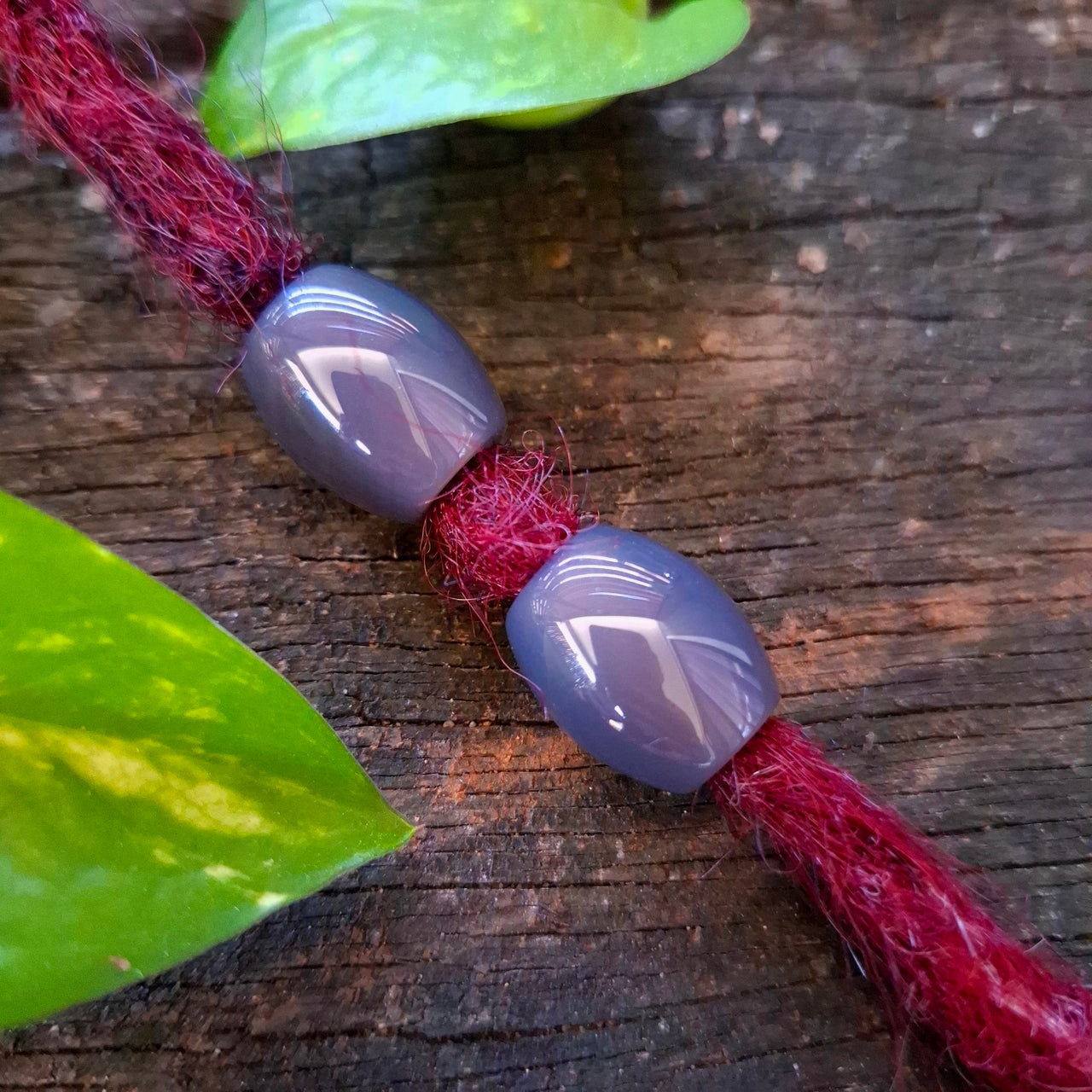 Grey Onyx Barrel Beads | 6mm hole