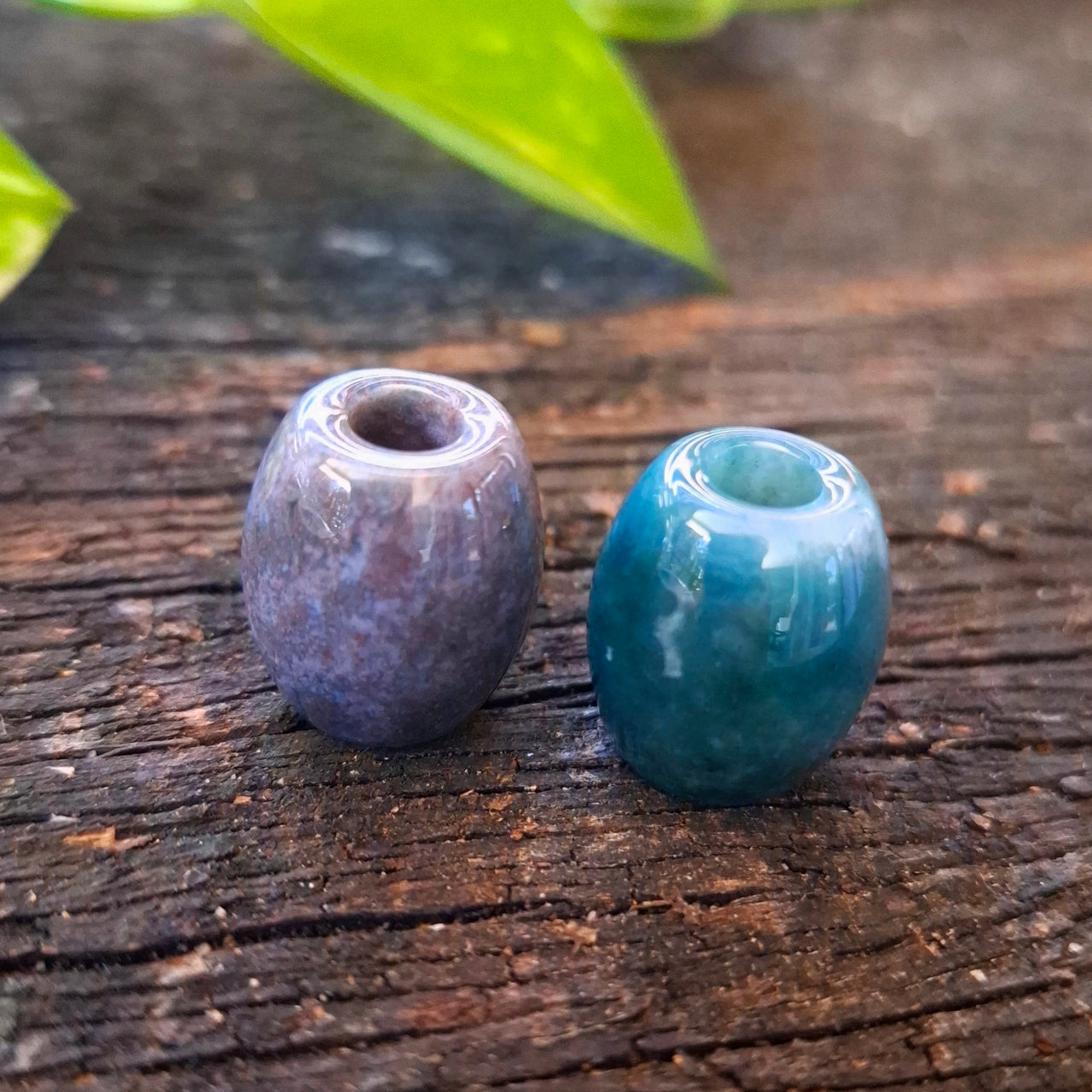 Indian Agate Barrel Beads | 6mm hole