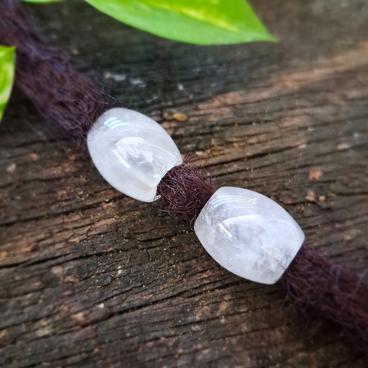 Clear Quartz Barrel Beads | 6mm hole
