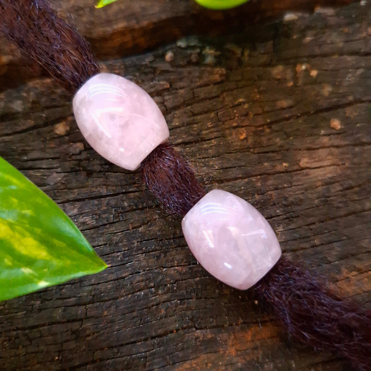Rose Quartz Barrel Beads | 6mm hole