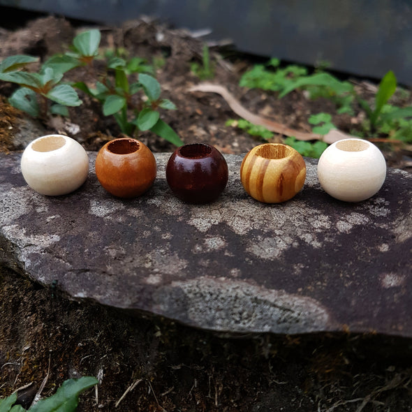 Round Wooden Bead Set  | 10mm hole