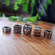 Set of 5 stainless steel dread beads