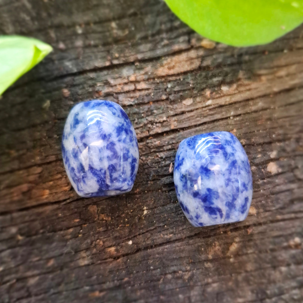 Sodalite Barrel Beads | 6mm hole