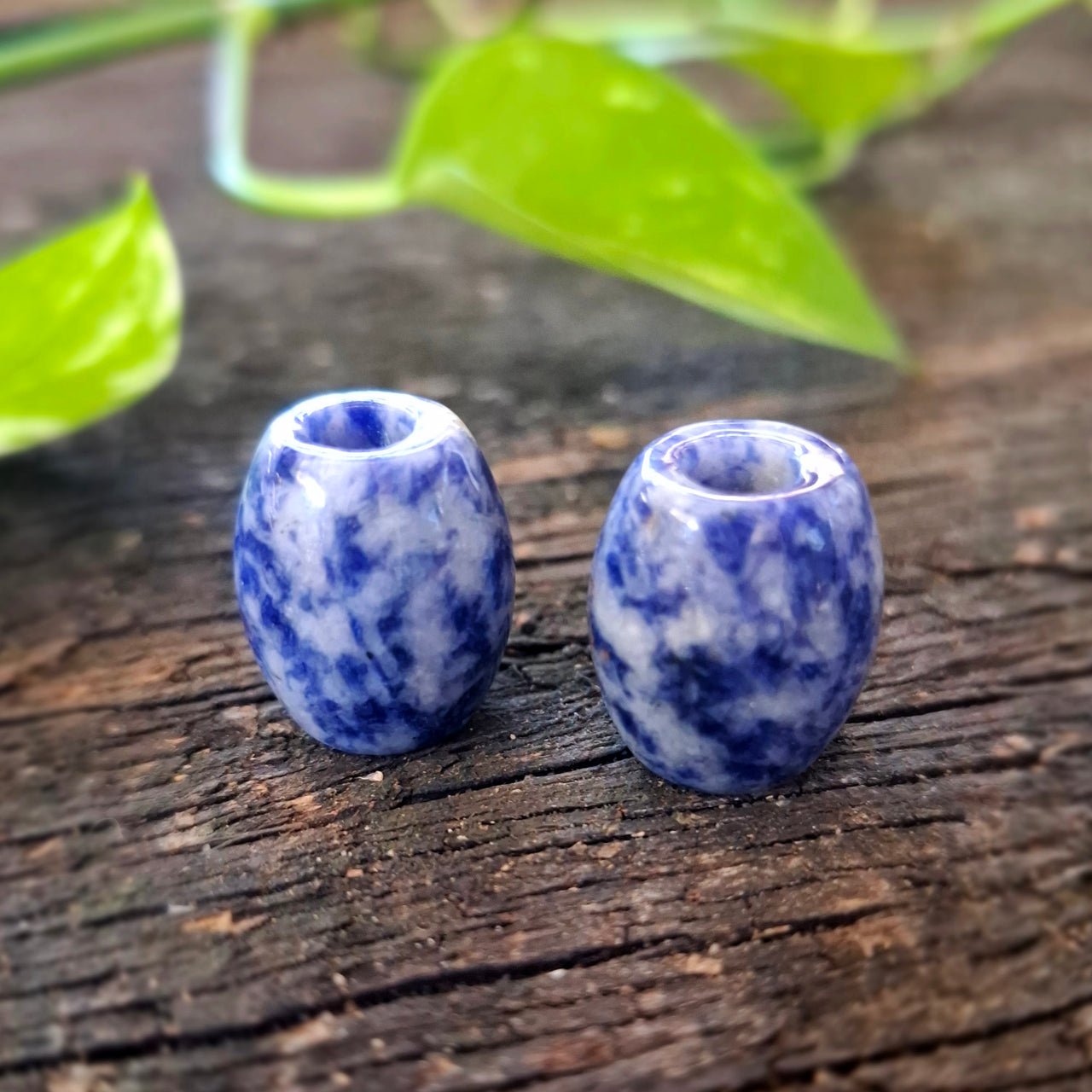 Sodalite Barrel Beads | 6mm hole