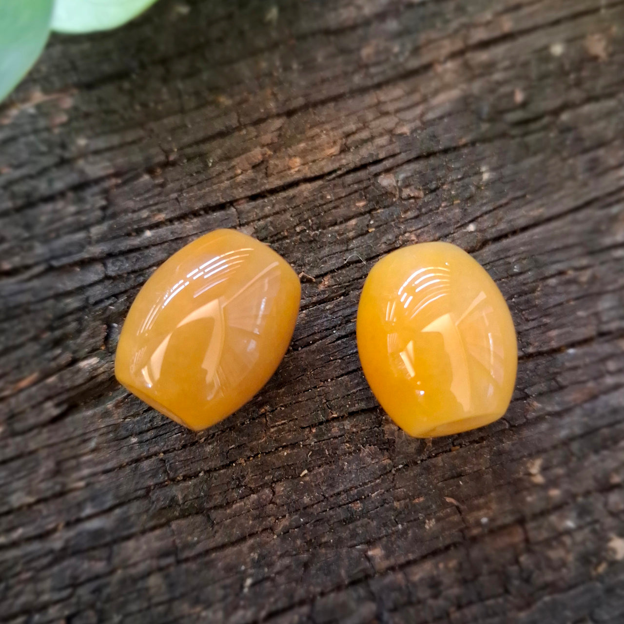 Yellow Jade Barrel Beads | 6mm hole