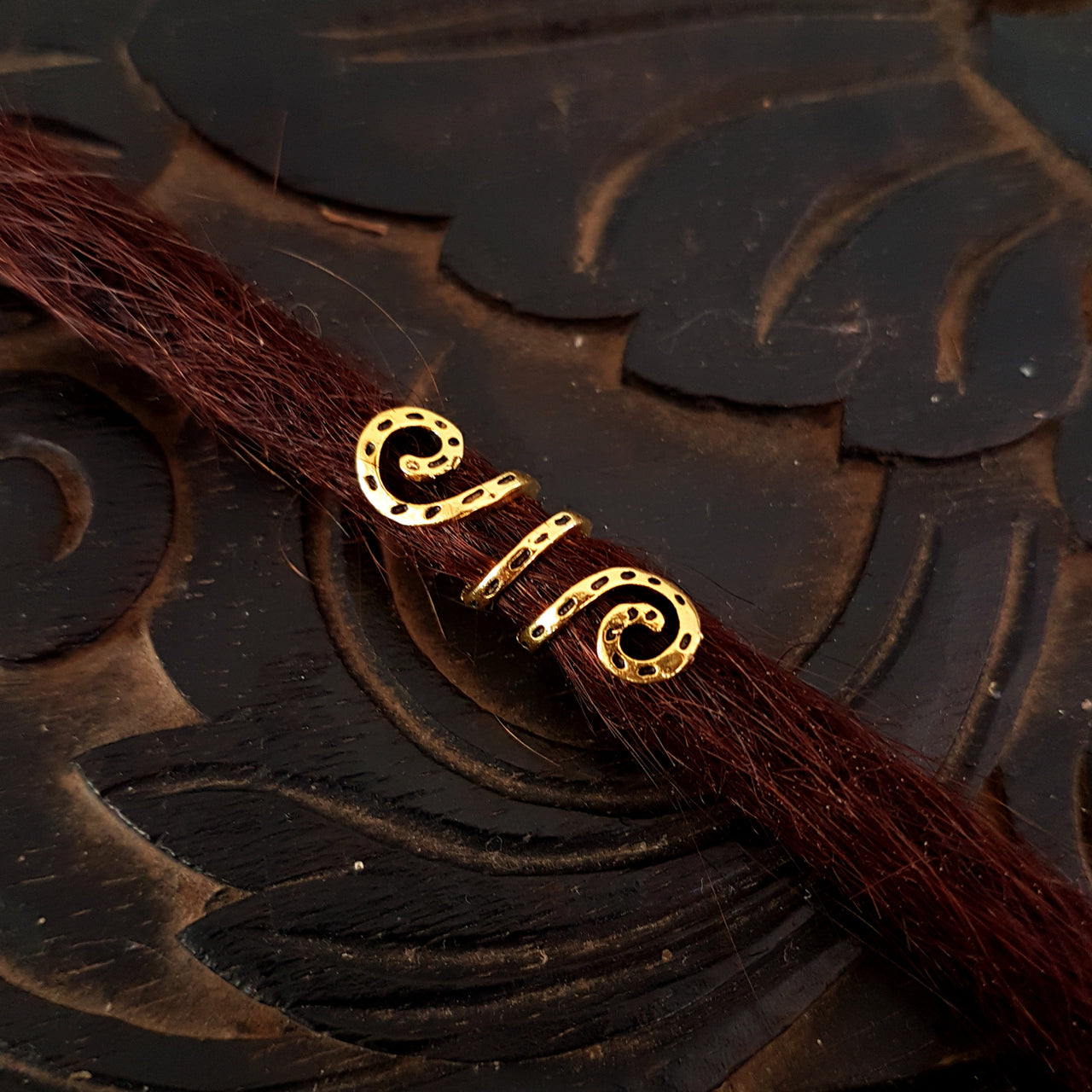 Swirly Dread Spiral | Silver or Gold | 7mm hole