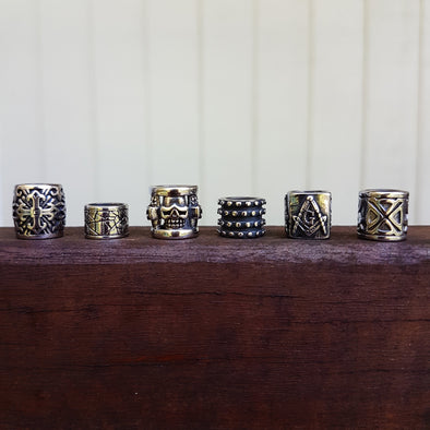 Stainless Steel Bead Set of 6 | 9mm hole