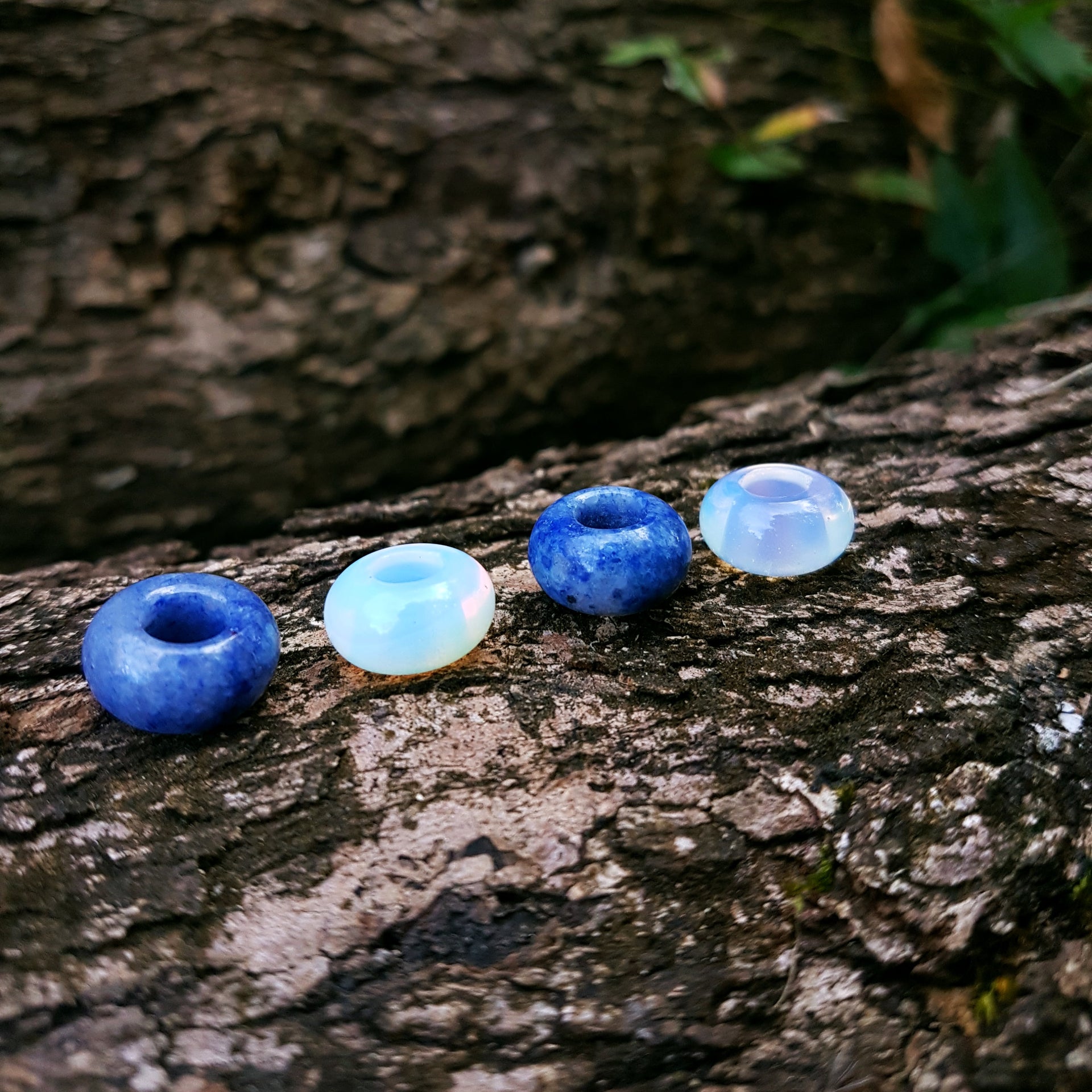Blue aventurine opalite dread beads